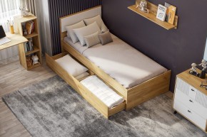 МИЛАН Детская (Дуб Золотой/Белый матовый) в Тюмени - tumen.ok-mebel.com | фото 2