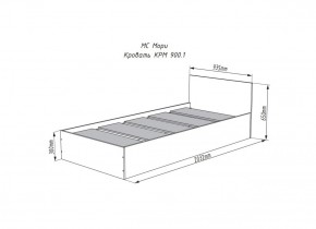 МОРИ КРМ 900.1/1 Кровать (настил) графит в Тюмени - tumen.ok-mebel.com | фото 3