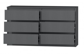 МС "Хилтон" Комод №5 1400 (6 ящ.) графит в Тюмени - tumen.ok-mebel.com | фото 3