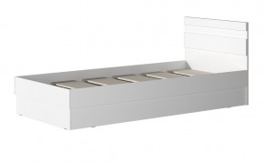 МС "Хилтон" Кровать 0,9 (Белый текстурный) в Тюмени - tumen.ok-mebel.com | фото 2