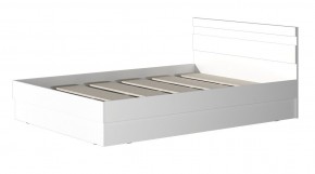 МС "Хилтон" Кровать 1,4 (Белый текстурный) в Тюмени - tumen.ok-mebel.com | фото 2