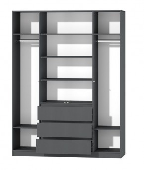 МС "Хилтон" Шкаф №1 1600 (Графит) в Тюмени - tumen.ok-mebel.com | фото 3