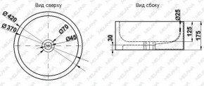 Накладная раковина melana mln-7076b (черная) в Тюмени - tumen.ok-mebel.com | фото 2