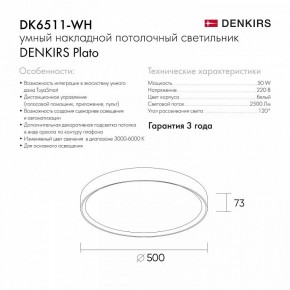 Накладной светильник Denkirs PLATO DK6511-WH/1 в Тюмени - tumen.ok-mebel.com | фото 10