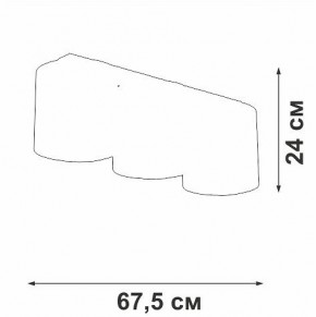 Накладной светильник Vitaluce V2882 V2882-1/3PL в Тюмени - tumen.ok-mebel.com | фото 3