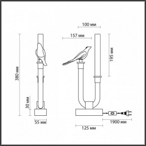 Настольная лампа декоративная Odeon Light Lark 5431/2TL в Тюмени - tumen.ok-mebel.com | фото 4