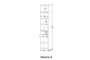 НИКОЛЬ 6 Пенал в Тюмени - tumen.ok-mebel.com | фото 2