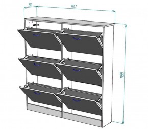 Обувница W13 в Тюмени - tumen.ok-mebel.com | фото 2