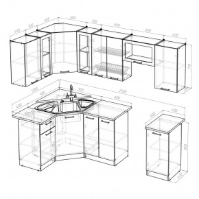 ОЛЬГА Кухонный гарнитур Оптима 1 (1300*2500 мм) в Тюмени - tumen.ok-mebel.com | фото 2