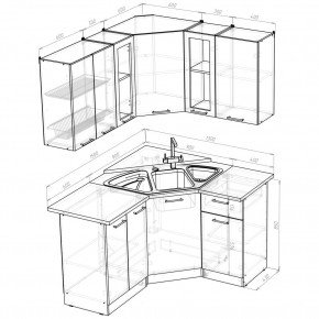 ОЛЬГА Кухонный гарнитур Оптима 2 (1500*1300 мм) в Тюмени - tumen.ok-mebel.com | фото 2