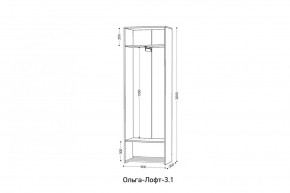 ОЛЬГА-ЛОФТ 3.1 Шкаф 2-х створчатый с зеркалом в Тюмени - tumen.ok-mebel.com | фото 3