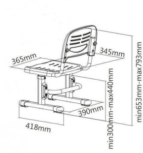 Парта-трансофрмер Amare II Blue + ящик + SST3 Blue в Тюмени - tumen.ok-mebel.com | фото 8