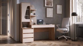 ПИФАГОР Стол компьютерный (дуб вотан/кашемир) в Тюмени - tumen.ok-mebel.com | фото