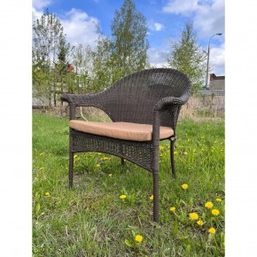 Плетеное кресло LV-140B-Brown с подушкой в комплекте в Тюмени - tumen.ok-mebel.com | фото 1