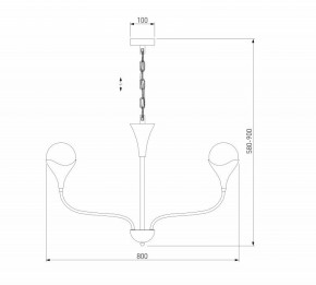 Подвесная люстра Eurosvet Calyx 60169/6 никель в Тюмени - tumen.ok-mebel.com | фото 3