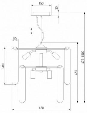 Подвесная люстра Eurosvet Claire 60170/8 золото в Тюмени - tumen.ok-mebel.com | фото 5