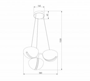 Подвесная люстра Eurosvet Emisfero 50083/3 LED золото в Тюмени - tumen.ok-mebel.com | фото 6