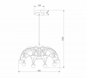 Подвесная люстра Eurosvet Ragno 90034/10 LED черный в Тюмени - tumen.ok-mebel.com | фото 5