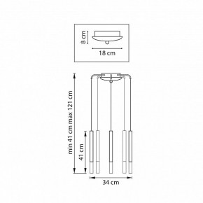 Подвесная люстра Lightstar Tubo L5T747133 в Тюмени - tumen.ok-mebel.com | фото 3