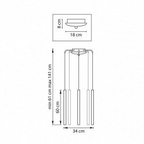 Подвесная люстра Lightstar Tubo L5T747343 в Тюмени - tumen.ok-mebel.com | фото 3