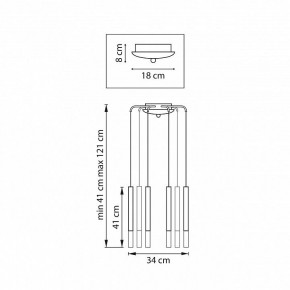 Подвесная люстра Lightstar Tubo L8T747133 в Тюмени - tumen.ok-mebel.com | фото 3