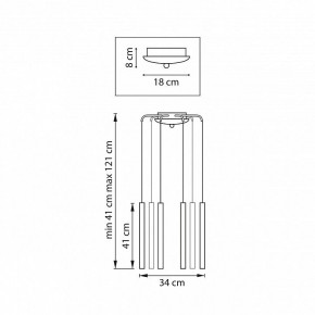 Подвесная люстра Lightstar Tubo L8T747243 в Тюмени - tumen.ok-mebel.com | фото 3