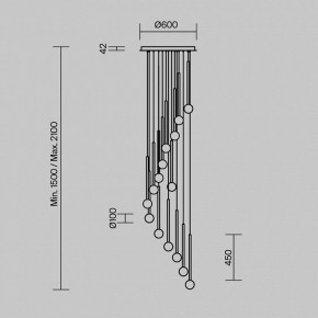 Подвесная люстра Maytoni Bubble dream MOD383PL-L40BBS3K в Тюмени - tumen.ok-mebel.com | фото 4