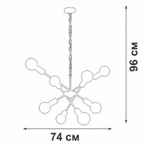 Подвесная люстра Vitaluce V4750 V4750-1/8 в Тюмени - tumen.ok-mebel.com | фото 2