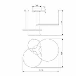 Подвесной светильник Eurosvet Gap 90180/3 золото 160W в Тюмени - tumen.ok-mebel.com | фото 5