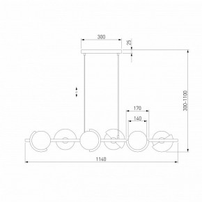 Подвесной светильник Eurosvet Moity 70149/6 черный/латунь Smart в Тюмени - tumen.ok-mebel.com | фото 3
