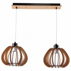 Подвесной светильник Imex MD.9012 MD.9012-2-P-BK+WOOD в Тюмени - tumen.ok-mebel.com | фото
