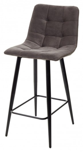 Полубарный стул CHILLI-QB графит #14, велюр / черный каркас (H=66cm) М-City в Тюмени - tumen.ok-mebel.com | фото 1