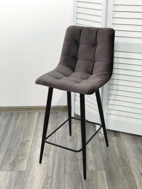 Полубарный стул CHILLI-QB графит #14, велюр / черный каркас (H=66cm) М-City в Тюмени - tumen.ok-mebel.com | фото 2