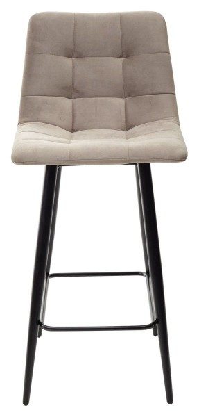 Полубарный стул CHILLI-QB латте #25, велюр / черный каркас (H=66cm) М-City в Тюмени - tumen.ok-mebel.com | фото