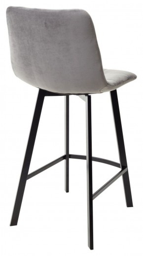 Полубарный стул CHILLI-QB SQUARE светло-серый #26, велюр / черный каркас (H=66cm) М-City в Тюмени - tumen.ok-mebel.com | фото 4