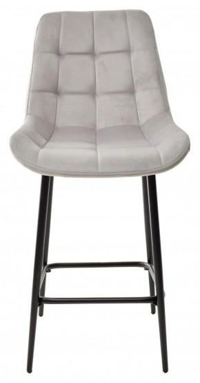 Полубарный стул ХОФМАН, цвет H-09 Светло-серый, велюр / черный каркас H=63cm М-City в Тюмени - tumen.ok-mebel.com | фото 5