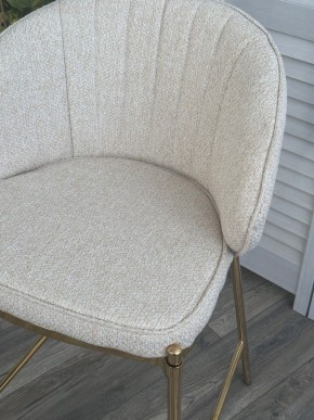 Полубарный стул WENDY TRF-11 светло-бежевый, ткань / золотой каркас (H=65) М-City в Тюмени - tumen.ok-mebel.com | фото