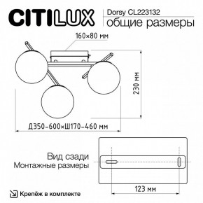 Потолочная люстра Citilux Dorsy CL223132 в Тюмени - tumen.ok-mebel.com | фото 12