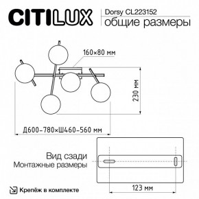 Потолочная люстра Citilux Dorsy CL223152 в Тюмени - tumen.ok-mebel.com | фото 10