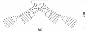 Потолочная люстра Escada Felicia 1137/6P в Тюмени - tumen.ok-mebel.com | фото 3