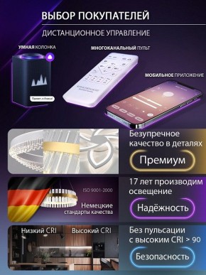 Потолочная люстра Natali Kovaltseva OLIMP LED SMART 84005 в Тюмени - tumen.ok-mebel.com | фото 8