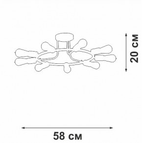 Потолочная люстра Vitaluce V3797 V3797-1/9PL в Тюмени - tumen.ok-mebel.com | фото 2