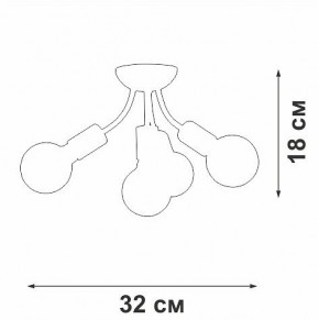Потолочная люстра Vitaluce V3927 V3927-1/4PL в Тюмени - tumen.ok-mebel.com | фото 6