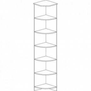 Шкаф угловой открытый №618 "Инна" Денвер темный в Тюмени - tumen.ok-mebel.com | фото 2