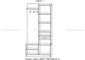 Прихожая София 1 в Тюмени - tumen.ok-mebel.com | фото 2