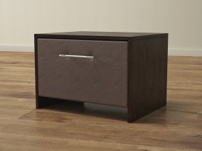 PROxSON Тумба Varna (ЛДСП Венге+экокожа Дуб венге с коричневым) 51x40 в Тюмени - tumen.ok-mebel.com | фото
