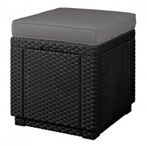 Пуфик Куб с подушкой (Cube with cushion) графит - прохладный серый в Тюмени - tumen.ok-mebel.com | фото 1