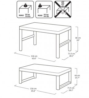 Раскладной стол Лион с регулируемой высотой столешницы (Lyon rattan table) графит (h400/650) в Тюмени - tumen.ok-mebel.com | фото 3