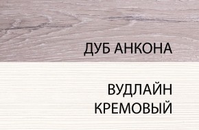 Шкаф 1D, OLIVIA, цвет вудлайн крем/дуб анкона в Тюмени - tumen.ok-mebel.com | фото 3