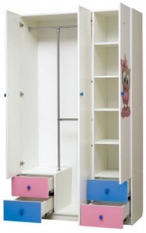 Шкаф 3-х дверный с ящиками и фотопечатью Совята 3.1 (1200) в Тюмени - tumen.ok-mebel.com | фото 2